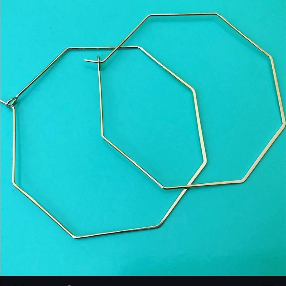 Gold Geometric Hoop Earrings